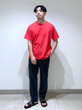 「FEMME」｜「アイテム（スラックス）」を使った、adam_yamashitaさん（メンズ・169cm）の夏コーディネート