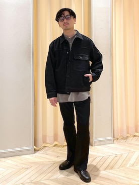 「ADAM ET ROPE'（アダムエロペ）のアイテム（デニムジャケット）」を使った、adam_yamashitaさん（メンズ・169cm）の夏コーディネート