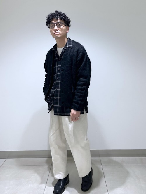 〈数量限定追加〉【WILD LIFE TAILOR】オンブレチェック ドレープ オーバーシャツ