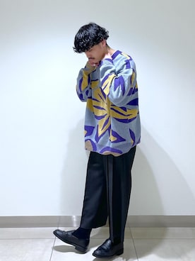 「SDGs」｜「アイテム（スラックス）」を使った、adam_yamashitaさん（メンズ・169cm）の冬コーディネート
