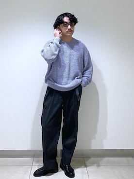 「SDGs」｜「アイテム（スラックス）」を使った、adam_yamashitaさん（メンズ・169cm）の春コーディネート