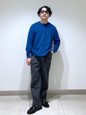 「ADAM ET ROPE'（アダムエロペ）のアイテム（スウェット）」を使った、adam_yamashitaさん（メンズ・169cm）の春コーディネート