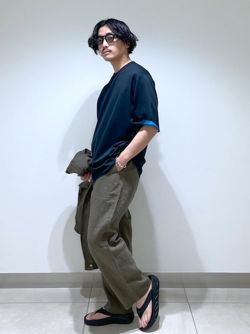 セール】ルーズシルエット バンドカラー リネン スキッパー