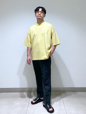 「FEMME」｜「アイテム（スラックス）」を使った、adam_yamashitaさん（メンズ・169cm）の夏コーディネート