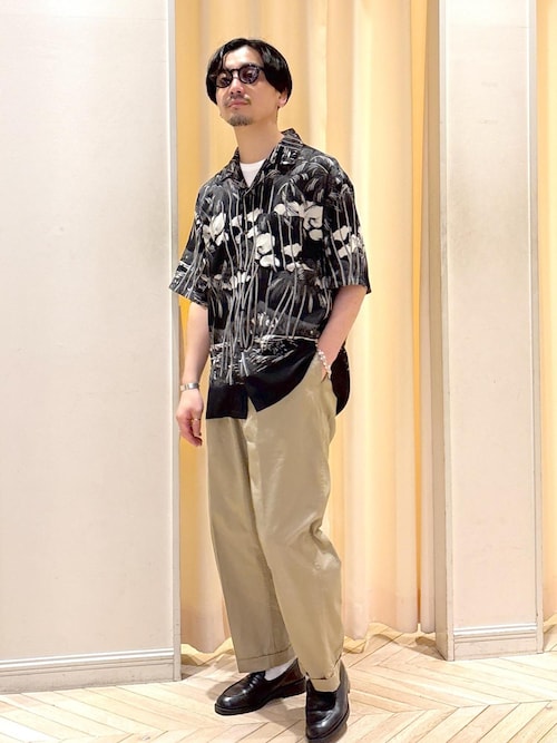 【撥水】ワンプリーツ クロップドシルエット チノパンツ