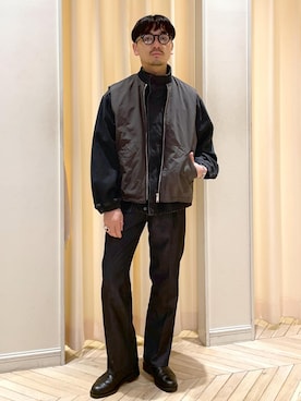 「アイテム（デニムジャケット）」を使った、adam_yamashitaさん（メンズ・169cm・30代）の冬コーディネート