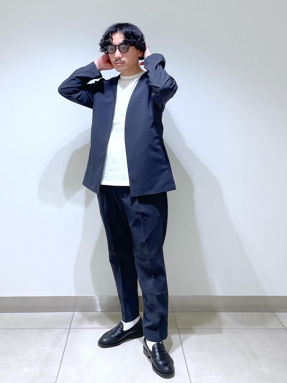 「セットアップ、24SS、2024SS、ADAM ET ROPÉ、FEMME、HOMME、UNISEX、SDGs、サステナブル、骨格ストレート、きれいめ、きれいめカジュアル、春、夏、春コーデ」｜「ADAM ET ROPE'のカバロス スエット ガード ベーシック ポケット Tシャツ / 汗染み防止（Tシャツ/カットソー、グリーン系）」を使った、adam_yamashitaさん（メンズ・169cm）の春コーディネートの1枚目の写真
