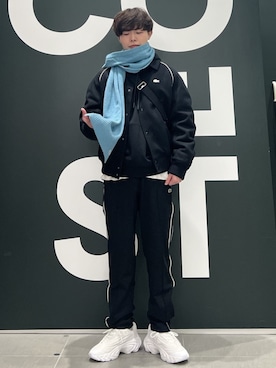 「LACOSTE（ラコステ）のアイテム（ブルゾン）」を使った、sakataさん（メンズ・169cm）の春コーディネート