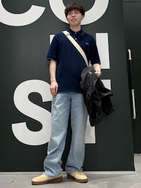 「LACOSTE（ラコステ）のアイテム（バッグ）」を使った、sakataさん（メンズ・169cm）の春コーディネート