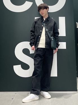 「LACOSTE（ラコステ）のアイテム（バッグ）」を使った、sakataさん（メンズ・169cm）の春コーディネート