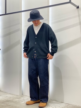 「URBAN RESEARCH（アーバンリサーチ）のアイテム（ハット）」を使った、AKIHIROさん（メンズ・178cm）の秋コーディネート