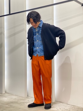 「URBAN RESEARCH（アーバンリサーチ）のアイテム（デニムジャケット）」を使った、AKIHIROさん（メンズ・178cm）の冬コーディネート