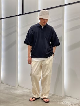 「URBAN RESEARCH（アーバンリサーチ）のアイテム（ハット）」を使った、AKIHIROさん（メンズ・178cm）の夏コーディネート