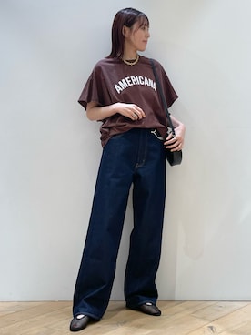 「アイテム（バレエシューズ）」を使った、ひかりさん（レディース・162cm）の夏コーディネート