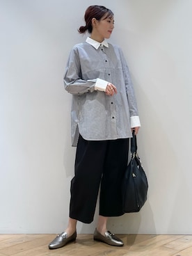 「アイテム（ローファー、シルバー系）」を使った、ひかりさん（レディース・162cm）の夏コーディネート