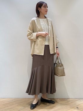 「ベージュコーデ」｜ひかりさん（レディース・162cm）の夏コーディネート