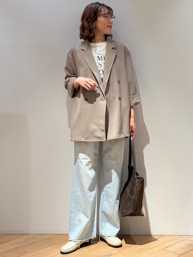 「RED CARD TOKYO（レッドカード）のアイテム（パンツ）」を使った、ひかりさん（レディース・162cm）の春コーディネート