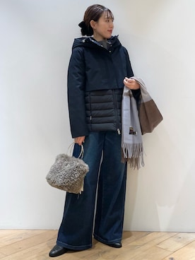「TWEED MILL（ツイードミル）のアイテム」を使った、ひかりさん（レディース・162cm）の秋コーディネート