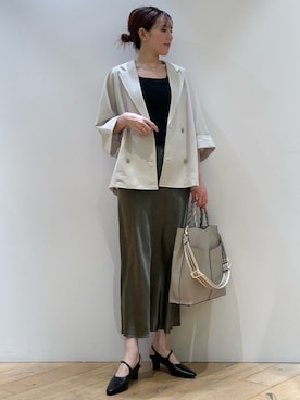 「アイテム（ジャケット/アウター）」を使った、ひかりさん（レディース・162cm）の夏コーディネート