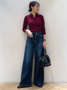 「LOWELL things（ロウェル　シングス）のアイテム（ショルダーバッグ）」を使った、ひかりさん（レディース・162cm）の秋コーディネート