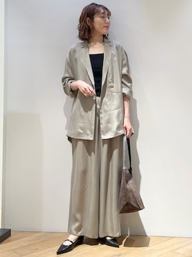 「Au BANNISTER（オゥバニスター）のアイテム」を使った、ひかりさん（レディース・162cm）の春コーディネート