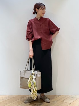 「ママコーデ」｜「アイテム（財布/小物）」を使った、ひかりさん（レディース・162cm）の夏コーディネート