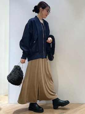 「アイテム（その他小物）」を使った、ひかりさん（レディース・162cm）の秋コーディネート