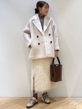 「アイテム（ピーコート）」を使った、ひかりさん（レディース・162cm）の秋コーディネート