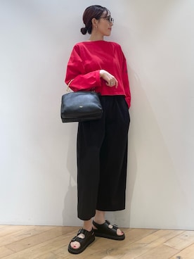 「LOWELL things（ロウェル　シングス）のアイテム（ショルダーバッグ）」を使った、ひかりさん（レディース・162cm）の夏コーディネート