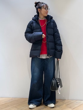 「アイテム（ネックレス）」を使った、ひかりさん（レディース・162cm）の冬コーディネート