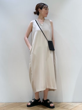 「Rouge vif（ルージュヴィフ）のアイテム（ワンピース/ドレス）」を使った、ひかりさん（骨格ストレート・レディース・162cm）の夏コーディネート