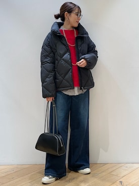 「アイテム（ダウンジャケット/コート）」を使った、ひかりさん（レディース・162cm）の秋コーディネート
