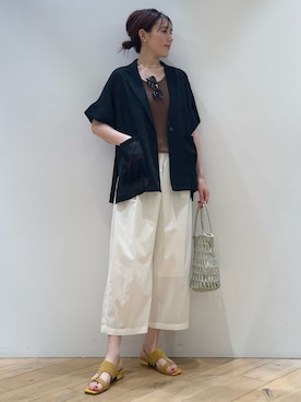 「夏服コーデ」｜「アイテム（ジャケット/アウター）」を使った、ひかりさん（レディース・162cm）の夏コーディネート