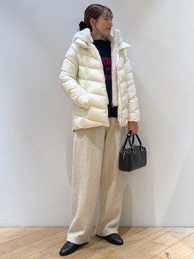 「アイテム（ダウンジャケット/コート）」を使った、ひかりさん（レディース・162cm）の秋コーディネート