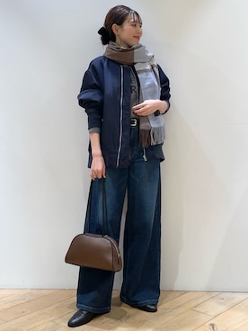 「TWEED MILL（ツイードミル）のアイテム」を使った、ひかりさん（レディース・162cm）の秋コーディネート