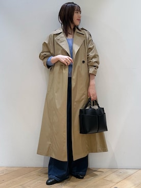 「アイテム（トレンチコート）」を使った、ひかりさん（レディース・162cm）の秋コーディネート