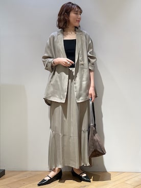 「Au BANNISTER（オゥバニスター）のアイテム」を使った、ひかりさん（レディース・162cm）の春コーディネート