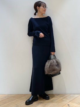 「LOWELL things（ロウェル　シングス）のアイテム（ショルダーバッグ）」を使った、ひかりさん（レディース・162cm）の秋コーディネート