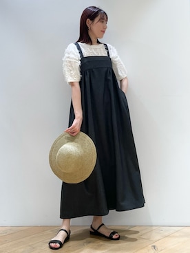 「アイテム（ワンピース/ドレス）」を使った、ひかりさん（レディース・162cm）の夏コーディネート