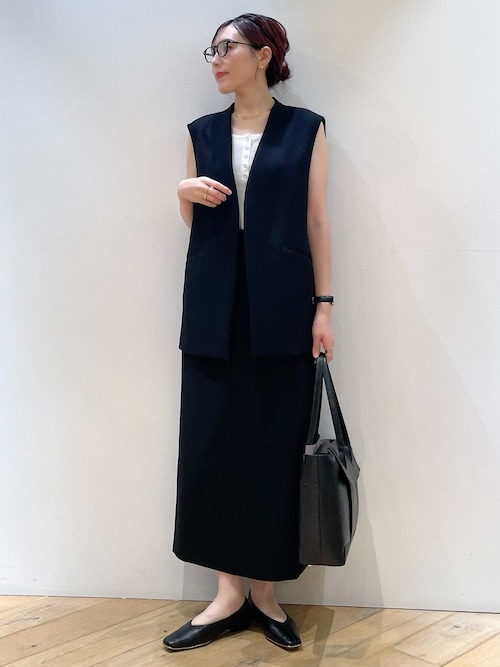 セットアップ2点セット】ダブルクロスジレ×タイトスカート