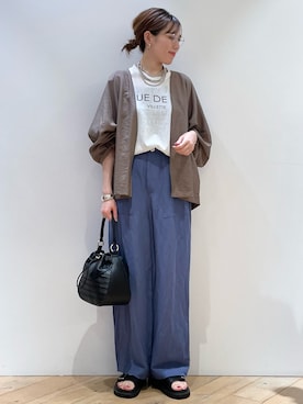 「Rouge vif（ルージュヴィフ）のアイテム（アクセサリー）」を使った、ひかりさん（骨格ストレート・レディース・162cm）の夏コーディネート