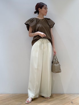 「ucalypt（ユーカリプト）のアイテム」を使った、ひかりさん（レディース・162cm）の夏コーディネート