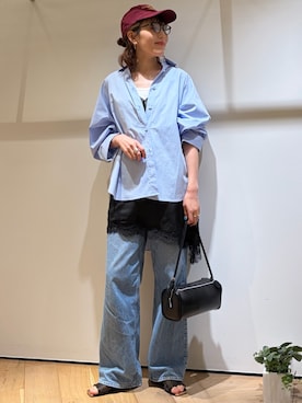 「アイテム（帽子）」を使った、ひかりさん（レディース・162cm）の春コーディネート