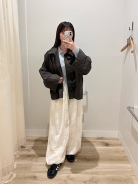 「KBF（ケイビーエフ）のアイテム（パンツ）」を使った、ななさん（レディース・155cm）の冬コーディネート