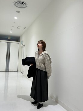 「アイテム（レインシューズ）」を使った、ななさん（レディース・155cm）の冬コーディネート