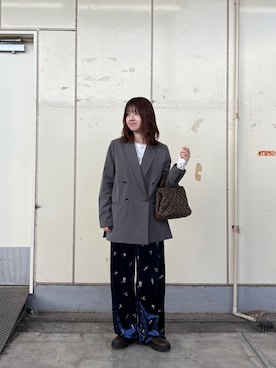 「イチ推しジャケットスタイル」｜「アイテム（その他アウター）」を使った、ななさん（レディース・155cm）の秋コーディネート