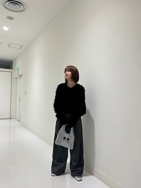 「KBF（ケイビーエフ）のアイテム（カーディガン/ボレロ）」を使った、ななさん（レディース・155cm）の秋コーディネート