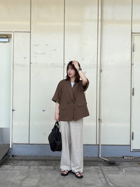 「SENSE OF PLACE by URBAN RESEARCH（センスオブプレイスバイアーバンリサーチ）のアイテム（ジャケット/アウター）」を使った、aim7さん（レディース・155cm）の夏コーディネート