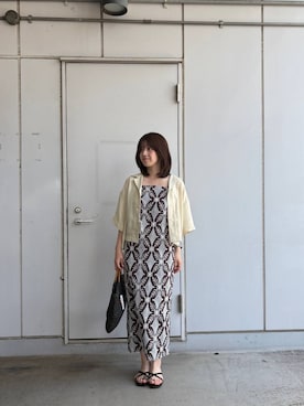 「URBANRESEARCH」｜「アイテム（ワンピース/ドレス）」を使った、aim7さん（レディース・155cm）の夏コーディネート