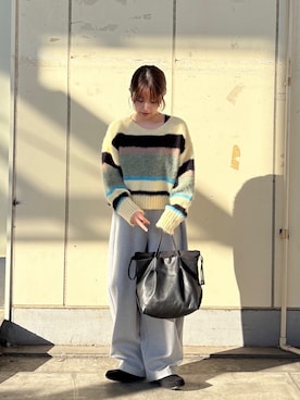 「アイテム（スリッポン）」を使った、ななさん（レディース・155cm）の冬コーディネート